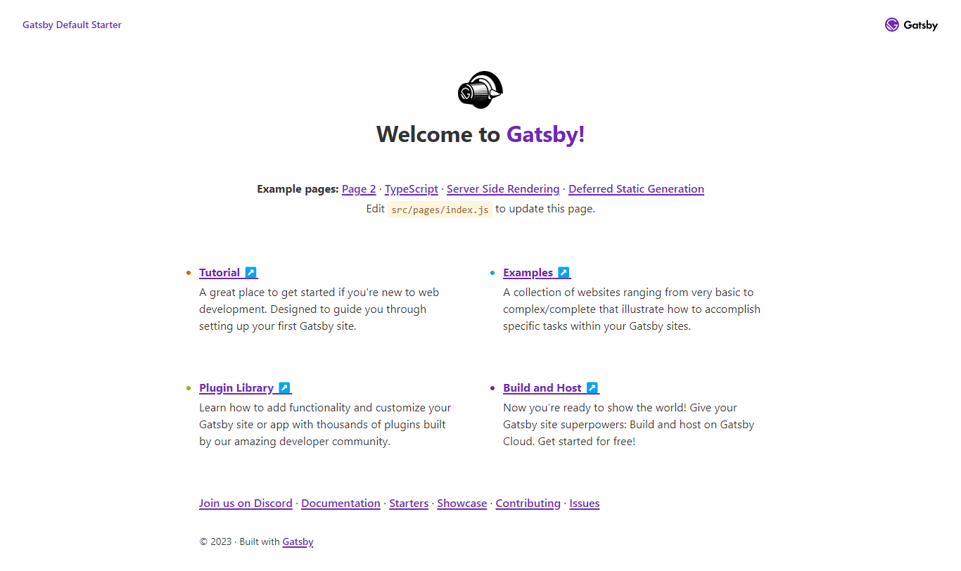 gatsby site